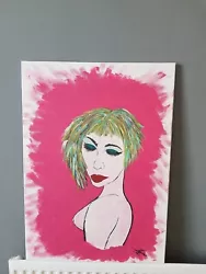 Buy Nude Woman Painting Art Canvas Large Artwork Rainbow Hair Original One Of Piece  • 62£