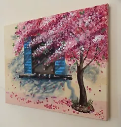 Buy Acrylic Painting On Canvas 8  X 10  Blossom Tree In Spring Art Hand Painted • 20£