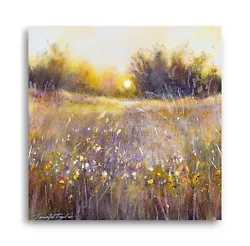 Buy Across The Golden Wilds - Sunlit Forest Woodland Painting  - By Jennifer TAYLOR • 150£