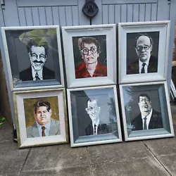 Buy John McCart Original Oil Framed Portraits Of 6 MLA's From 00's By Artist Politic • 999.99£