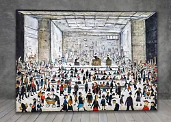 Buy L. S. Lowry The Auction CANVAS PAINTING ART PRINT POSTER 1868 • 29.99£