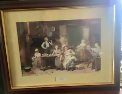 Buy Antique Picture Framed By Charles Lobbedez  Family Time A Happy Family • 5£