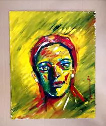 Buy Fauvist Oil Painting Original Portrait On Canvas Board Signed By Artist • 75£