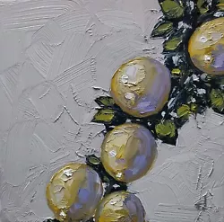 Buy Lemon Tree Oil Painting Vivek Mandalia Impressionism Collectible 12x12 Signed  • 0.99£