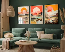 Buy Moon Collage Set Of Three Art Print Painting Poster Space Themed Decor • 15£