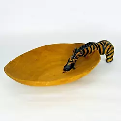 Buy African Zebra Drinking Bowl Wooden Decorative Painted Hand Carved In Kenya • 7.46£