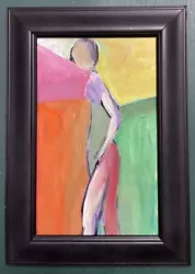 Buy Original Mid Century Modernist Abstract Style Figurative Oil On Board Painting • 0.99£