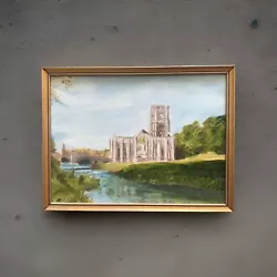 Buy Acrylic On Board. Fountains Abbey Yorkshire. Naive Art. Landscape Painting. • 19.99£