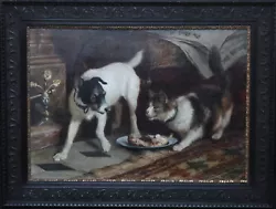 Buy Carl Suhrlandt Victorian Genre Art Animal Portrait Oil Painting Dog Cat • 6,975£