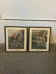 Buy Pair Of Antique Victorian Hunting Lithographs • 24.99£