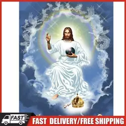 Buy Diamond Painting Jesus Full Round Drill Rhinestone Kit(w042) • 6.11£