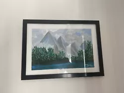 Buy Mountain Range Painting In A Black A4 Frame • 10£