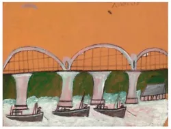 Buy Saltash Bridge  : Alfred Wallis : 1933 : Archival Quality Art Print Primitivism • 64.35£