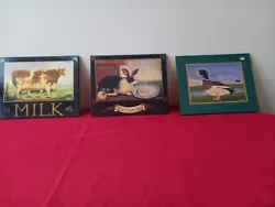 Buy F.M.S Ltd Cow(MILK),duck (the Duck)and Rabbit(cotton Tail )pictures,antique • 5£