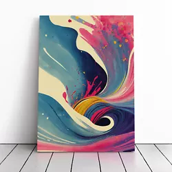 Buy Painted Ocean Wave No.2 Abstract Canvas Wall Art Print Framed Picture Home Decor • 29.95£