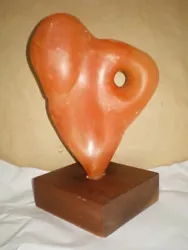 Buy MCM Vtg 12.5  Soapstone Sculpture Statue Figurine DOG Looking Up Or A Heart • 661.45£