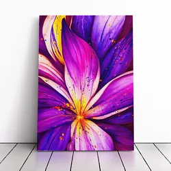 Buy Iris Flower Paint Splatter Vol.1 Canvas Wall Art Print Framed Picture Home Decor • 24.95£