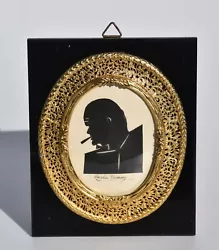 Buy Framed Signed Silhouette Of Sir Winston Churchill - Signed Stephen Damassy • 30.42£