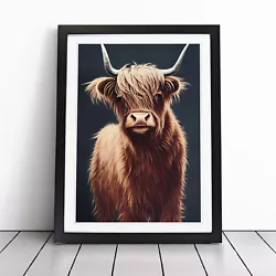 Buy Fantastic Highland Cow Wall Art Print Framed Canvas Picture Poster Decor • 24.95£