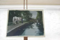 Buy Canal Horse Scene Signed Water Colour Painting 18 X 14  • 32.50£