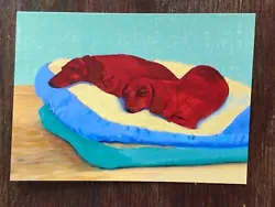 Buy David Hockney - Dog Painting The Wallace Collection Official Exhibition Art Card • 5.99£