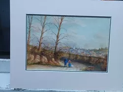 Buy Antique 19th C City Scape Unframed Unsigned Mounted Original Watercolor Painting • 49.95£