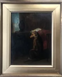 Buy G. ARMFIELD, 19th Cent. Oil On Canvas,   In The Doghouse  • 395£