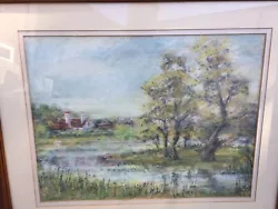 Buy Large Framed Pastel Drawing Of A Country Scene - Essex Artist. • 30£