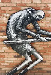 Buy Phlegm Original Street Art 1.85m Tall Spray Paint On Wood - Civilisation Banksy • 9,500£