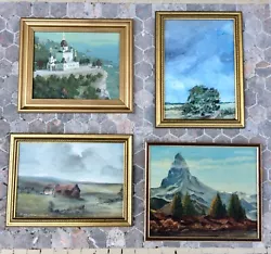 Buy Lot Genuine 20thC Oil Paintings,Impressionist Landscape,Gilt Frame,Feature Wall • 0.99£