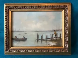 Buy Oil Painting By The Artist AP Thomas, Of A Rowing Boat. 1978, Signed. • 20£