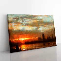Buy Westminster Sunset By Joseph Mallord William Turner Canvas Wall Art Print Framed • 24.95£