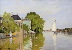 Buy Claude Monet Houses On The Achterzaan Classic Painting Poster Art Print A3 A4 • 8.50£