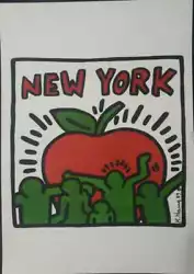 Buy KEITH HARING 1989 - NEW YORK Artwork / Signed & Stamp / Amazing / RARE • 505.19£