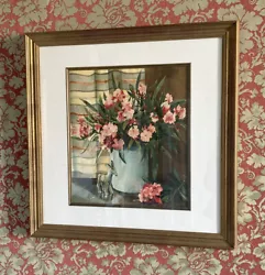 Buy Gwen Whicker Cross 1930/40 Orig Watercolour Painting Picture Flowers Vase Donkey • 195£