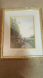 Buy Rural Holland 'Going To Pasture' JR Miller (Scotland)  C1900 Antique Watercolour • 180£