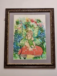 Buy Kay - Green Fairy   Watercolour & Brusho Painting 38 X 32 Cm • 36.99£