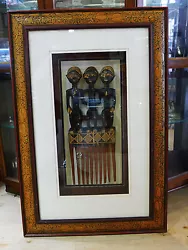 Buy Wooden Native African Tribe In Custom Wood Shadow Box Frame • 1,398.60£