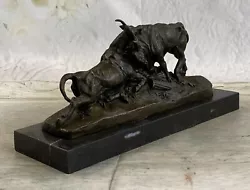 Buy Signed Clesinger Combat Deco Taureaux Animal Bronze Sculpture Handmade Figure • 116.82£