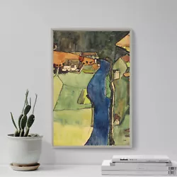 Buy Egon Schiele - City On The Blue River (1910) Photo Poster Painting Art Print • 5.50£