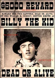 Buy BILLY THE KID WANTED DEAD OR ALIVE  Wild West GLOSSY Poster  A4 • 3.85£