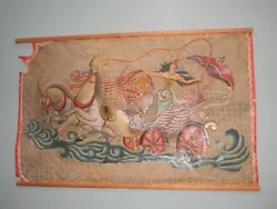 Buy Balinese Goddess Dragon Riding Horses Carriage On Cloud PAINTING Animal Hide • 106.67£