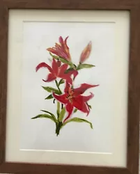 Buy NEW Flower Painting RED LILY • 50£