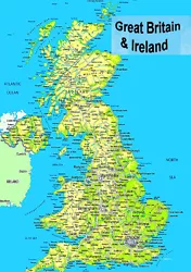 Buy A1 Laminated MAP OF GREAT BRITAIN UK ENGLAND SCOTLAND WALES & N IRELAND POSTER • 7.99£