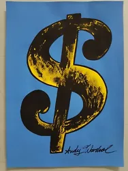 Buy Andy Warhol Hand Signed. 'dollar Sign'. Watercolor On Paper. Pop Art • 24.86£