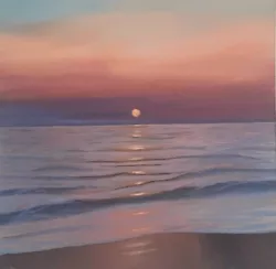 Buy Original Sea Landscape Sunset Paintings, Seascape Sunset Painting • 180.31£