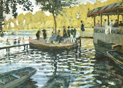Buy Claude Monet's La Grenouillère 1869  Painting Poster Wall Art Re-Print A3 A4 • 4.50£