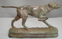 Buy Statue Dog Setter Hunting Art Deco Style Art Nouveau Style Bronze Signed Sculptu • 85.90£