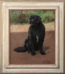 Buy Large 19th Century Scottish Black Retriever Dog Portrait By ROBERT WATSON • 3,300£