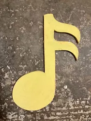 Buy Yellow Hand Painted Musical Note Cut Out  • 3£